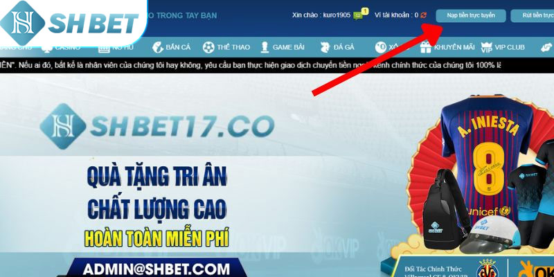 Nạp tiền shbet chi tiết tại sảnh chơi nhà cái